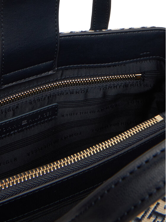 Tommy Hilfiger Tommy Hilfiger Torbica Th Jacquard Satchel AW0AW17444 Tamnoplava