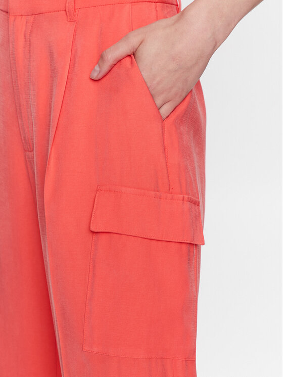 DKNY DKNY Hlače P3BKTR20 Koraljna Relaxed Fit