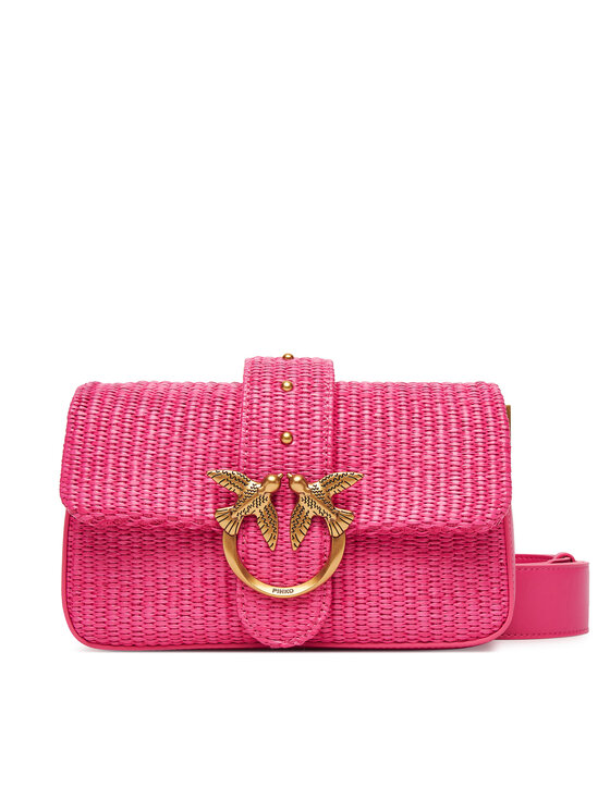 PINKO PINKO Rankinė Love One Mini Slouchy Fl PE 25 PLTT 104340 A2CF Rožinė