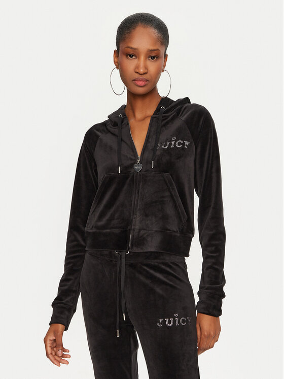 Juicy Couture Juicy Couture Bluză Regal Madison JCBAS224828 Negru Slim Fit