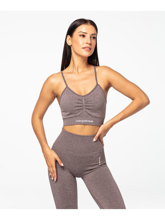 Carpatree Carpatree Biustonosz sportowy Allure Bra Brązowy