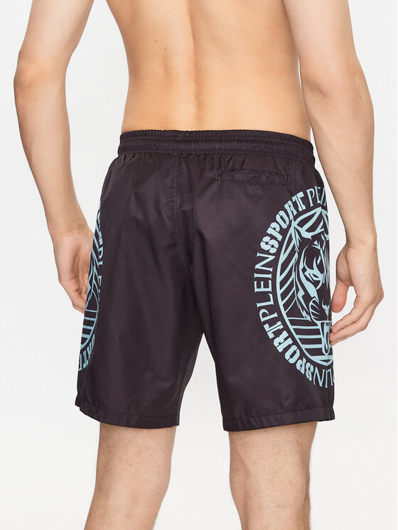 Plein Sport Plein Sport Szorty kąpielowe Tiger SACC MMX0050 SXV005N Czarny Regular Fit