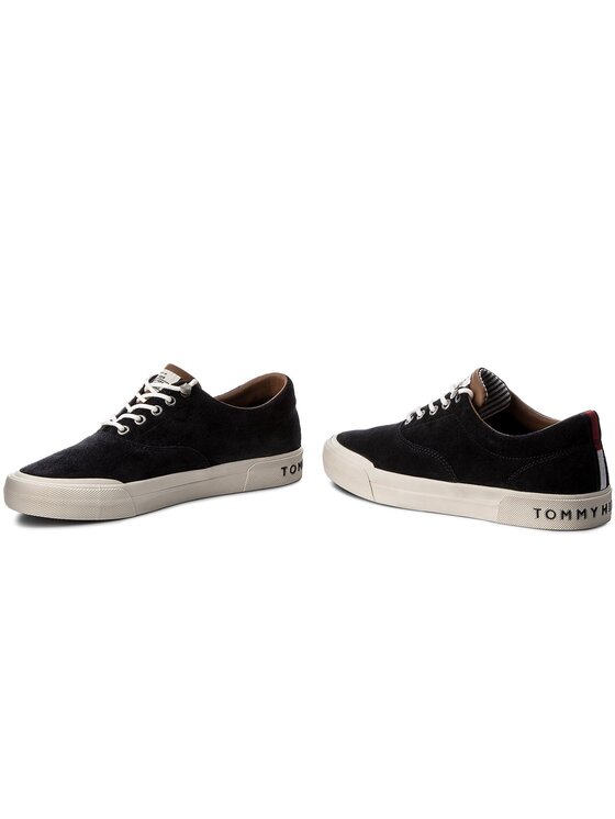 Tommy Hilfiger Tennis Heritage Suede Sneaker FM0FM00592 Bleu marine Modivo