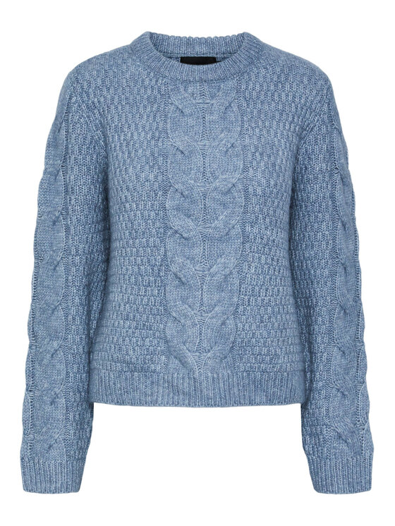 Pieces Pieces Sveter 17140372 Modrá Regular Fit