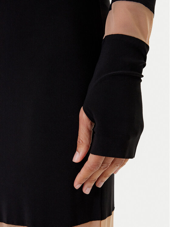 NORMA KAMALI NORMA KAMALI Sukienka wieczorowa KK3243PM808239 Czarny Slim Fit