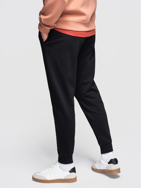 Ombre Ombre Teplákové kalhoty OM-PABS-0305 Černá Regular Fit