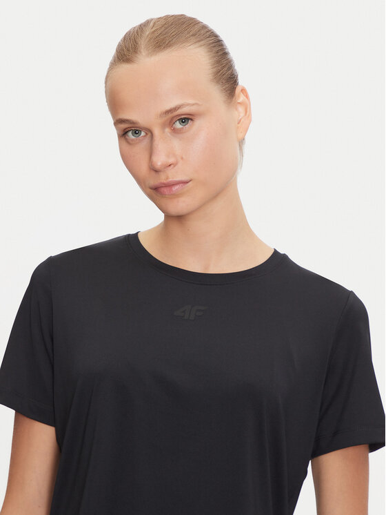 4F 4F Koszulka techniczna 4FWAW24TFTSF1012 Czarny Loose Fit