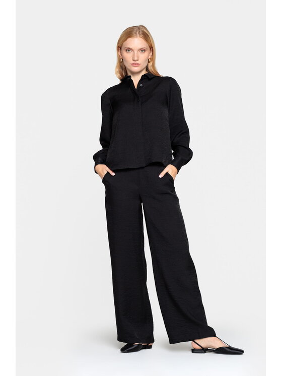 EMOI EMOI Koszula czarna damska Czarny Feminine Fit