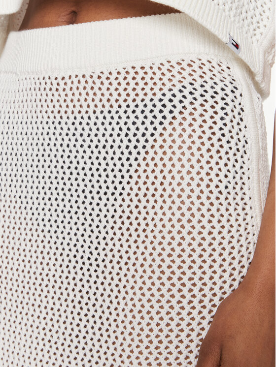 Tommy Jeans Tommy Jeans Spódnica maxi Open Stitch DW0DW17878 Écru Regular Fit