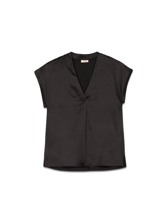 Oltre Oltre Bluzka G268J003984N033 Czarny Regular Fit