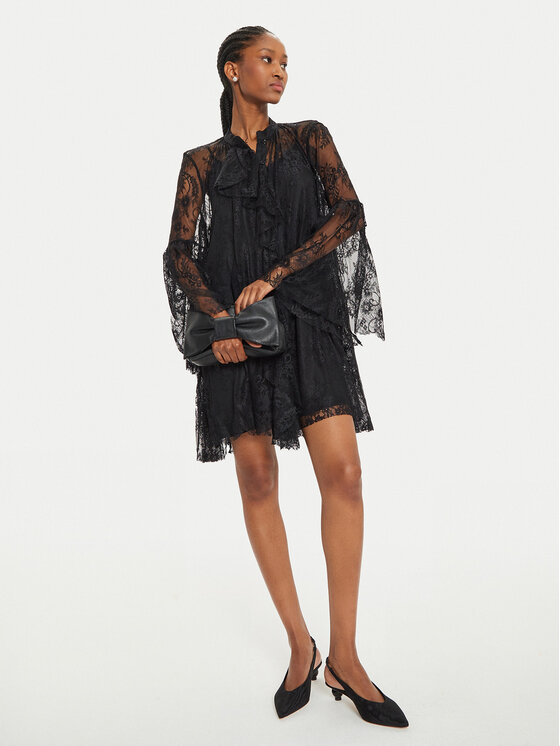 ViCOLO ViCOLO Coctailkleid TS0158 Schwarz Regular Fit