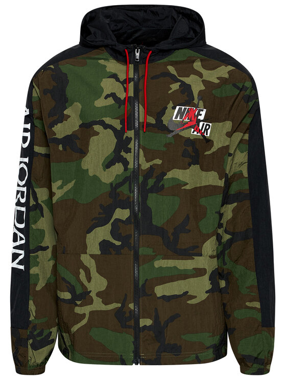 Nike Nike Демісезонна куртка Air Jordan Jumpman Classics Windbreaker Camo CU2030 Зелений Standard Fit