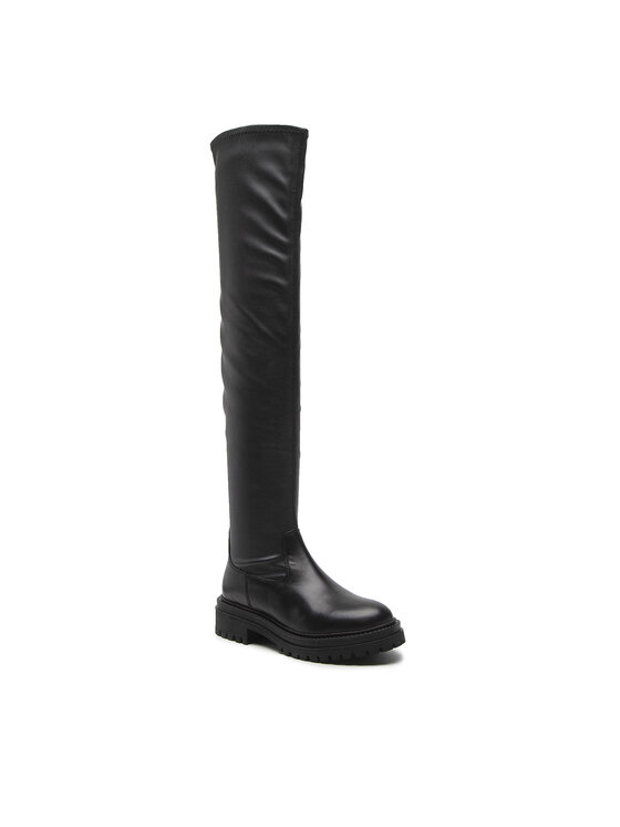 Geox Geox Cizme lungi muschetar D Iridea H D16HRH 0KB43 C9999 Negru