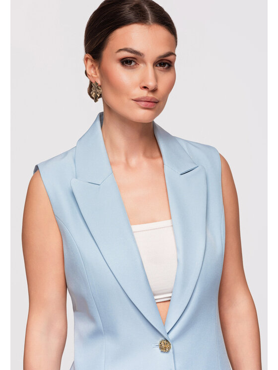 Ombre Ombre Sukienka wieczorowa LA-OM-DLR303 Niebieski Slim Fit