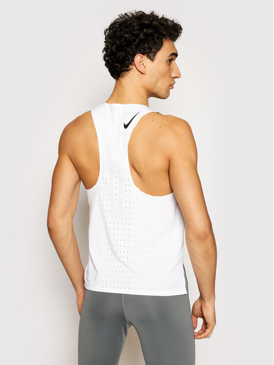Nike Nike Tehnička majica Aeroswift Singlet CJ7835 Bijela Slim Fit