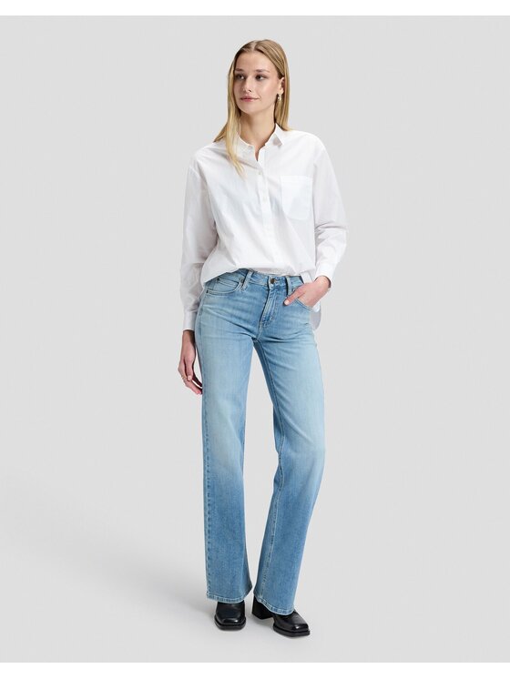 Lee Lee Koszula BOYFRIENDS POCKET SHIRT Biały Relaxed Fit