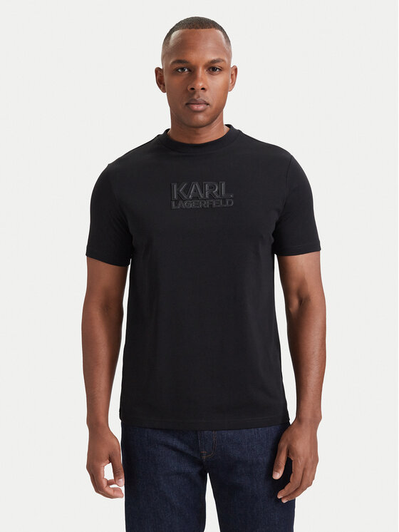 KARL LAGERFELD KARL LAGERFELD Тишърт 755073 564250 Черен Regular Fit