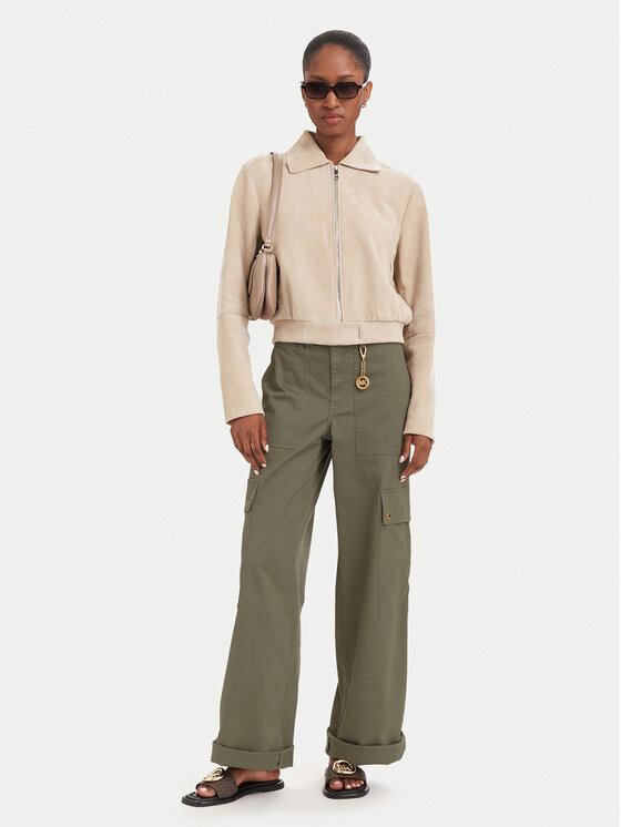 MICHAEL Michael Kors MICHAEL Michael Kors Карго панталони MT631013X6 Тъмнобежов Wide Leg