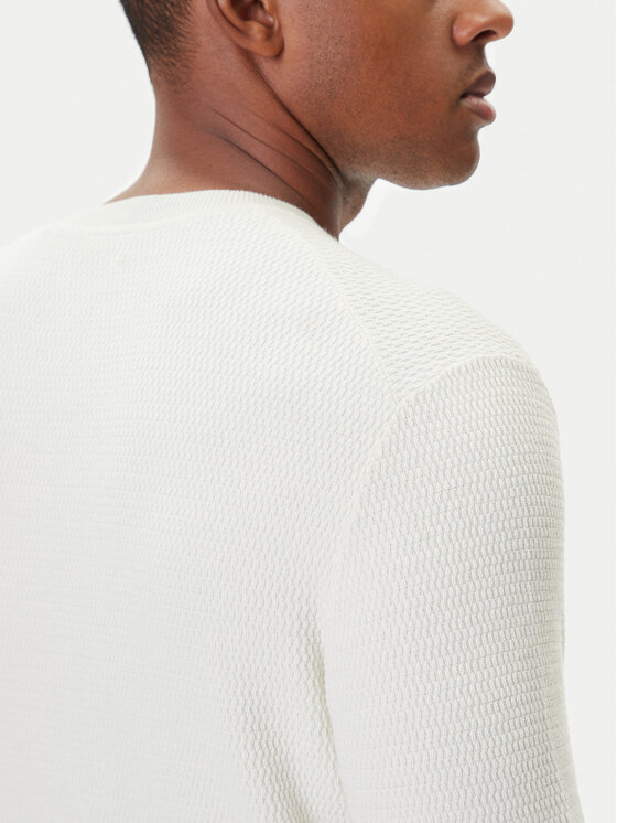 Calvin Klein Calvin Klein Džemper LV04LB327G Écru Regular Fit