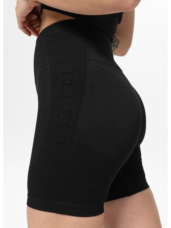 PITBULL PITBULL Szorty sportowe Spodenki kompresyjne damskie COLUMBIA XL Czarny Regular Fit