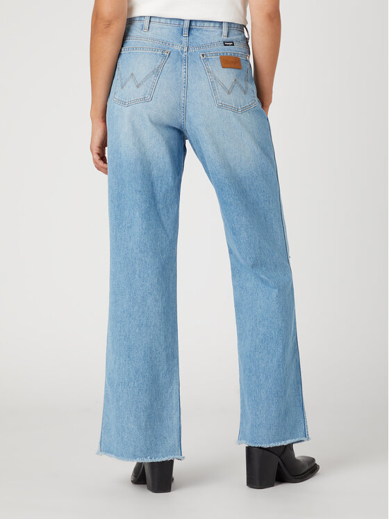 Wrangler Wrangler Jeansy Mom Relaxed W24M96M28 112327225 Błękitny Relaxed Fit