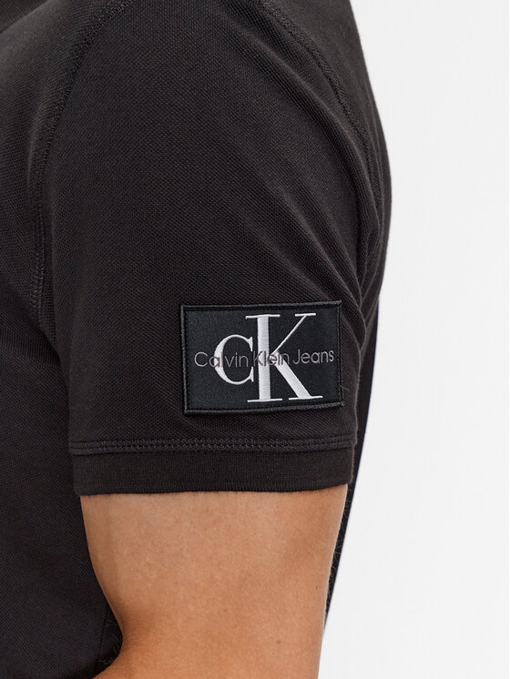 Calvin Klein Jeans Calvin Klein Jeans Тениска с яка и копчета J30J323394 Черен Regular Fit