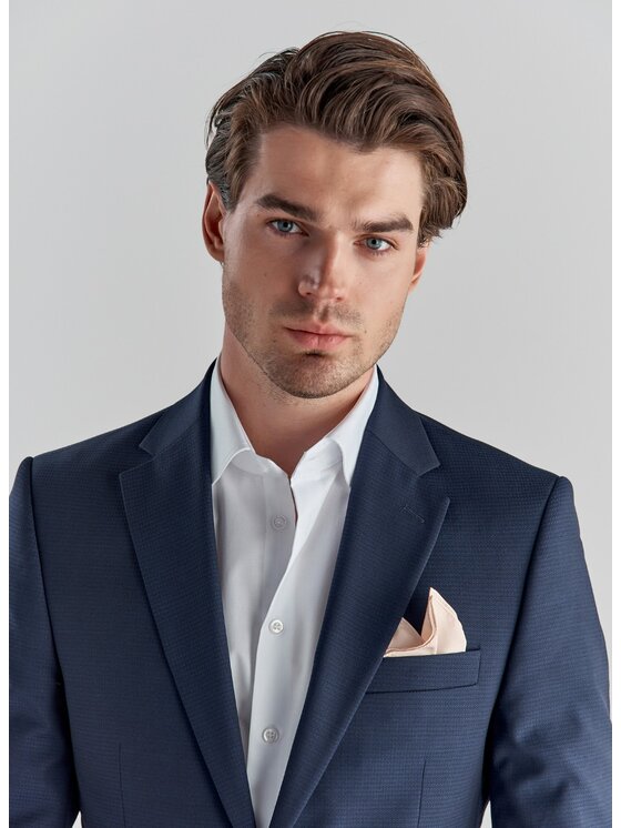 Pako Lorente Pako Lorente Marynarka P20SP-3G-020 Granatowy Slim Fit
