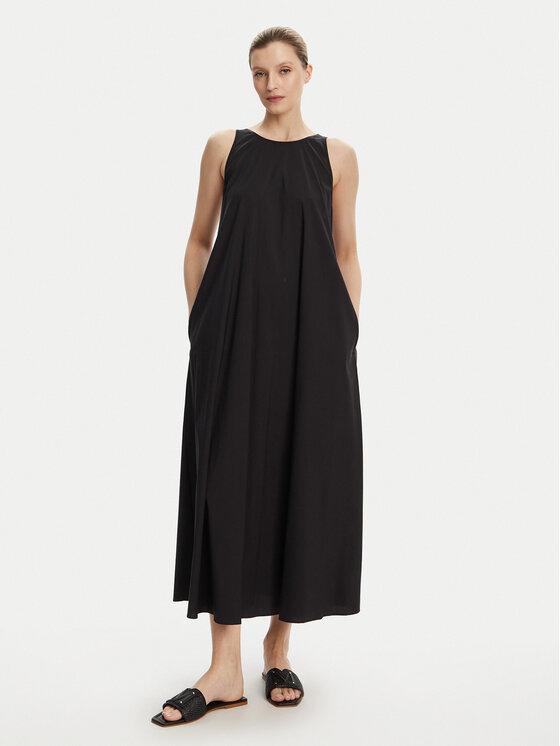 Max Mara Beachwear Max Mara Beachwear Nyári ruha Romea 2516221019 Fekete Relaxed Fit