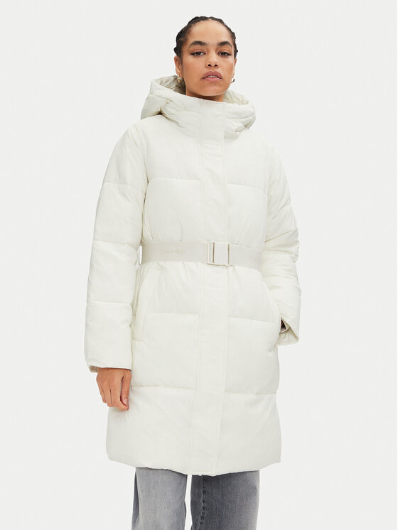 Calvin Klein Jeans Calvin Klein Jeans Žieminė striukė J20J224122 Écru Relaxed Fit