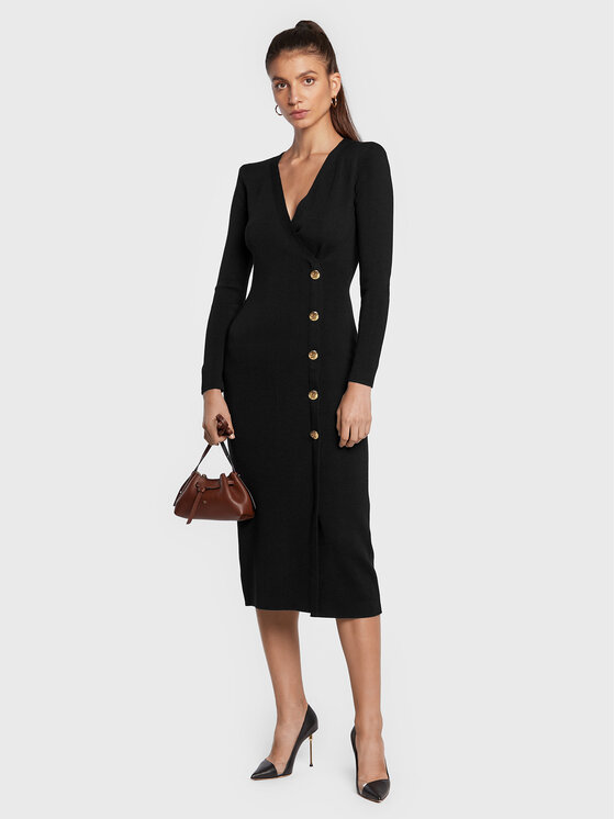 Luisa Spagnoli Luisa Spagnoli Strickkleid Missy 0576983 Schwarz Regular Fit