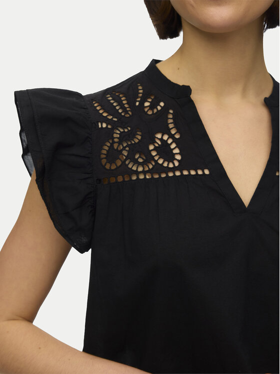 Vero Moda Vero Moda Majica Line 10347292 Crna Regular Fit