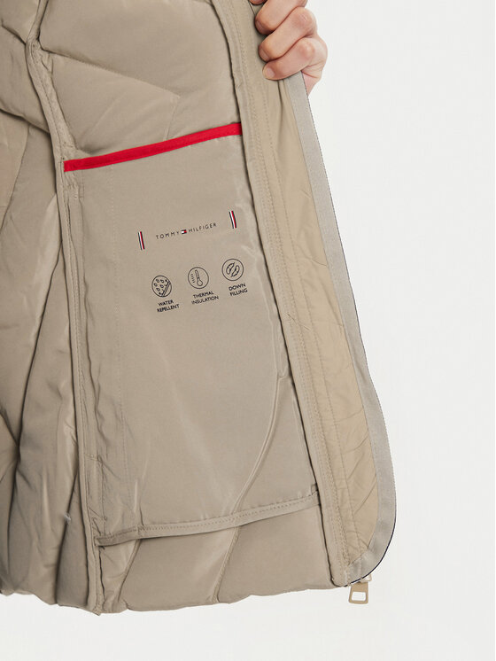 Tommy Hilfiger Tommy Hilfiger Μπουφάν πουπουλένιο Chevron WW0WW42623 Μπεζ Regular Fit