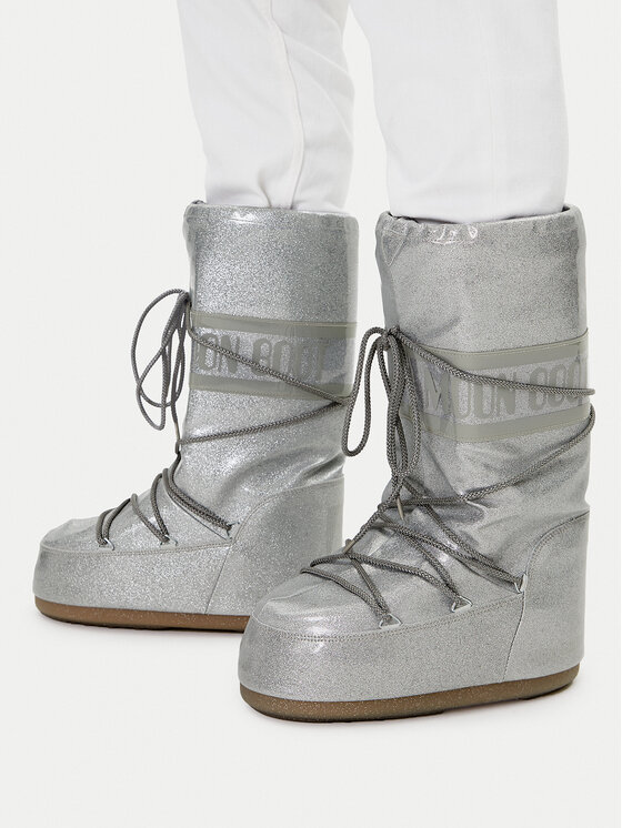 Moon Boot Cizme de zăpadă Icon Glitter 80D1402850 Argintiu
