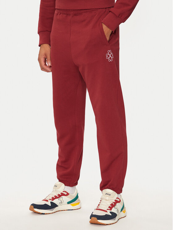 United Colors Of Benetton Teplákové nohavice 342ZUF01D Bordová Regular Fit
