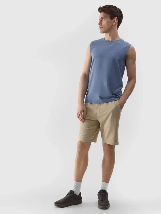 4F 4F Pantaloncini di tessuto 4FWSS24TSHOM284-83S Marrone Regular Fit