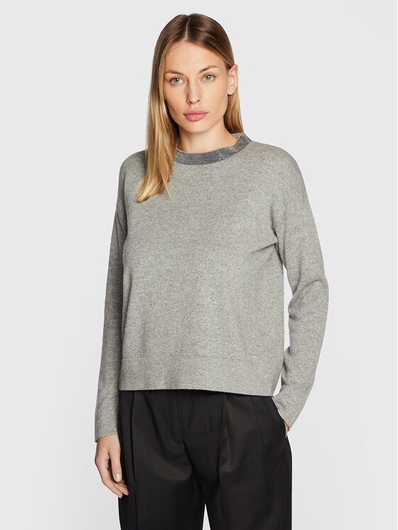 Fabiana Filippi Pulover MAD222W011 Gri Regular Fit