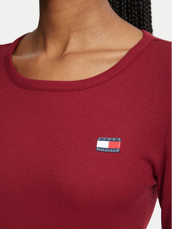 Tommy Hilfiger Tommy Hilfiger Särkpluus UW0UW06066 Bordoopunane Slim Fit