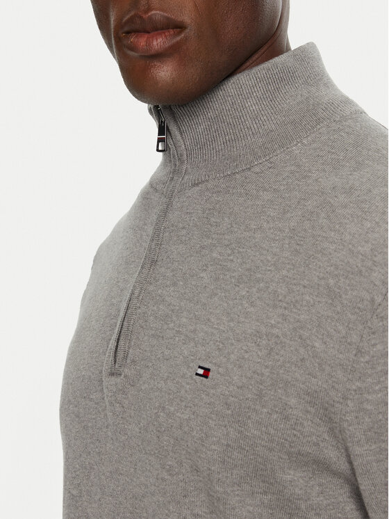 Tommy Hilfiger Tommy Hilfiger Pulover Essential MW0MW37331 Gri Regular Fit