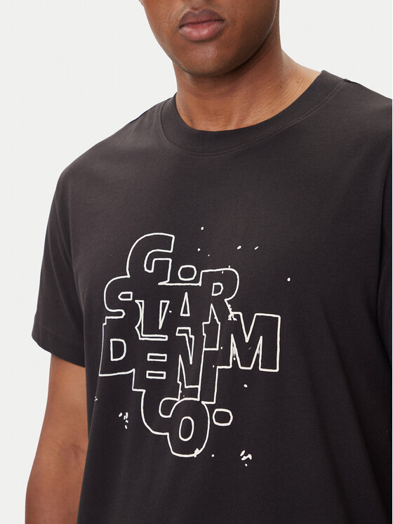 G-Star Raw G-Star Raw T-shirt HD Print D26824-D975 Crna Regular Fit