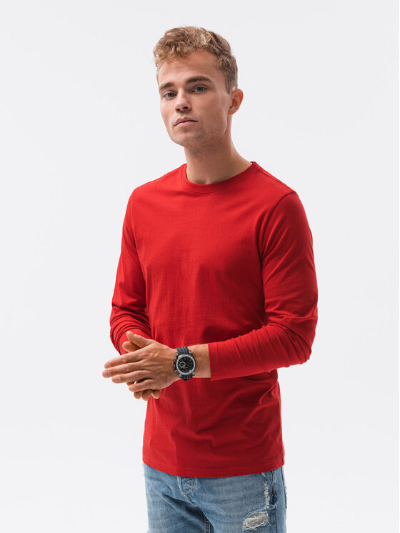 Ombre Ombre Longsleeve Z43 Czerwony Regular Fit