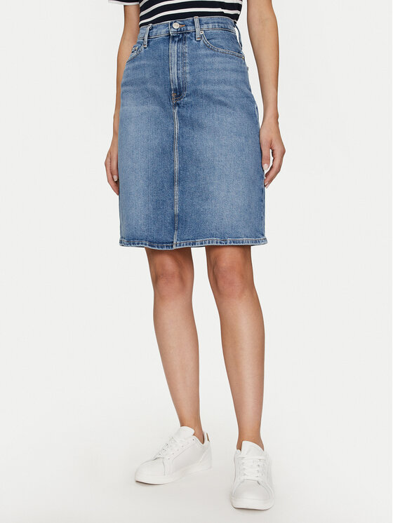 Tommy Hilfiger Tommy Hilfiger Jeansrock Melany WW0WW42881 Blau Regular Fit