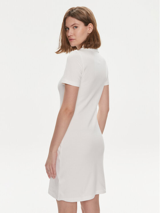 Tommy Hilfiger Tommy Hilfiger Rochie de zi 1985 WW0WW37853 Écru Slim Fit