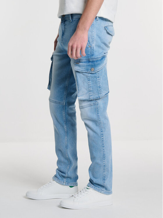 BIG STAR BIG STAR Jeansy IAN_217_190 Niebieski Cargo Fit