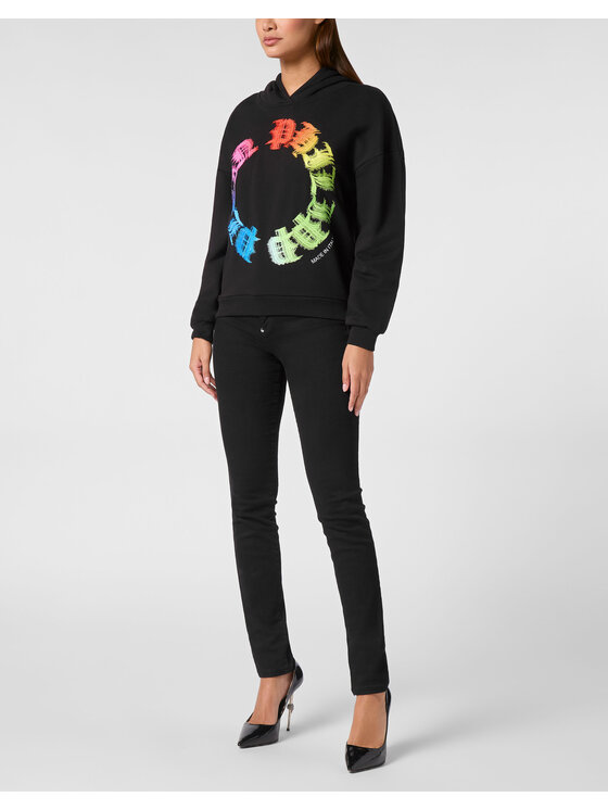 PHILIPP PLEIN PHILIPP PLEIN Mikina 14685 Čierna Regular Fit