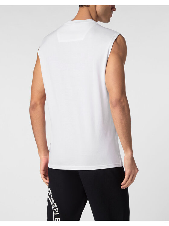 Plein Sport Plein Sport Tank top 14169 Biały Regular Fit