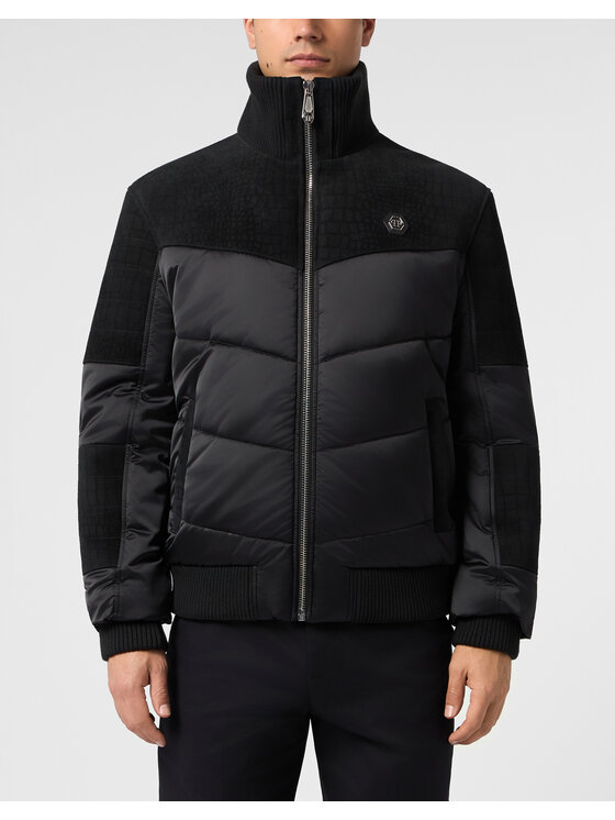 PHILIPP PLEIN PHILIPP PLEIN Kurtka puchowa 31143 Czarny Regular Fit