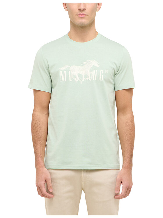 Mustang Mustang T-Shirt Style Austin Zielony Regular Fit
