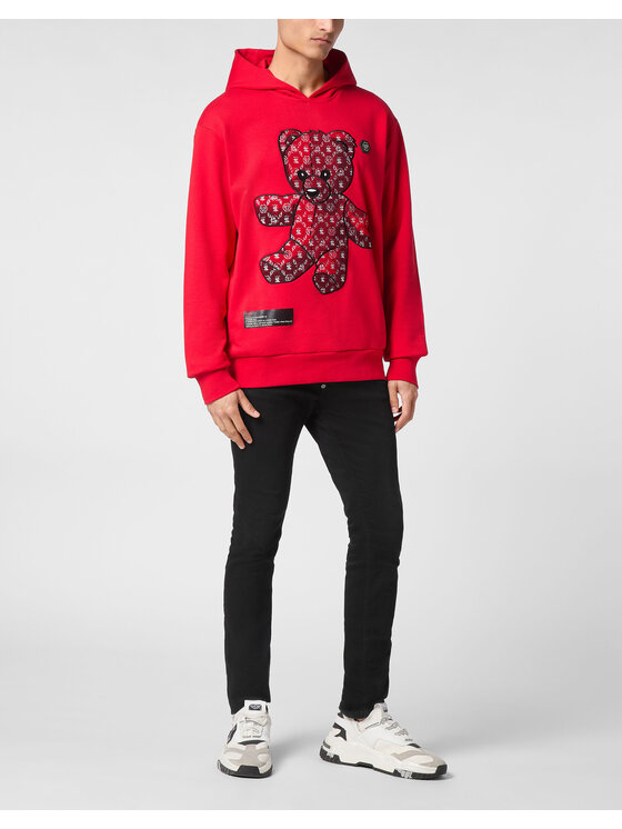 PHILIPP PLEIN PHILIPP PLEIN Bluza 167 Czerwony Regular Fit