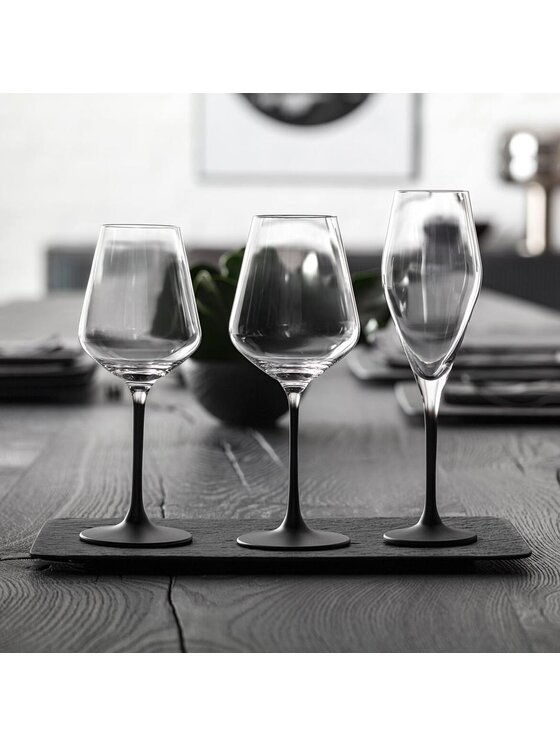 Villeroy & Boch Villeroy & Boch Komplet kieliszków do wina Villeroy & Boch Manufacture Rock Czarny