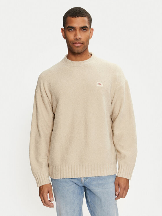 Calvin Klein Jeans Calvin Klein Jeans Svetr J30J326202 Béžová Boxy Fit